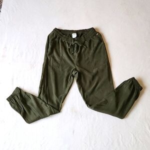 Pink Victoria secret dark green joggers small